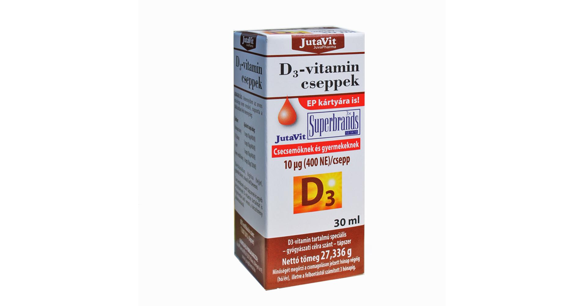 Jutavit D3 Vitamin Csepp Gyerekeknek 30ml Gyermek Gyogyaszat