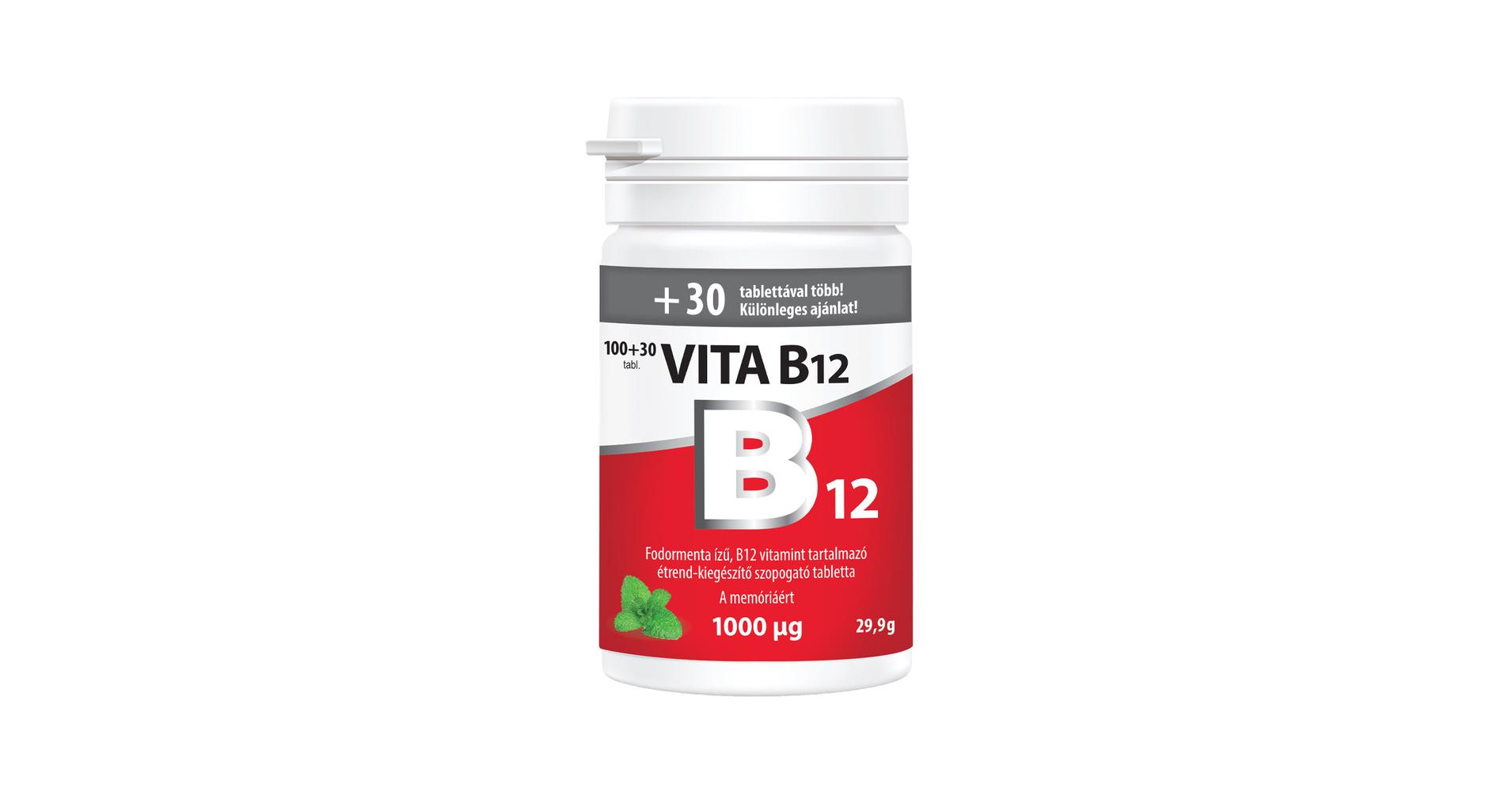 Vitabalans Vita B12 1000mcg Szopogató Tabletta 100+30x