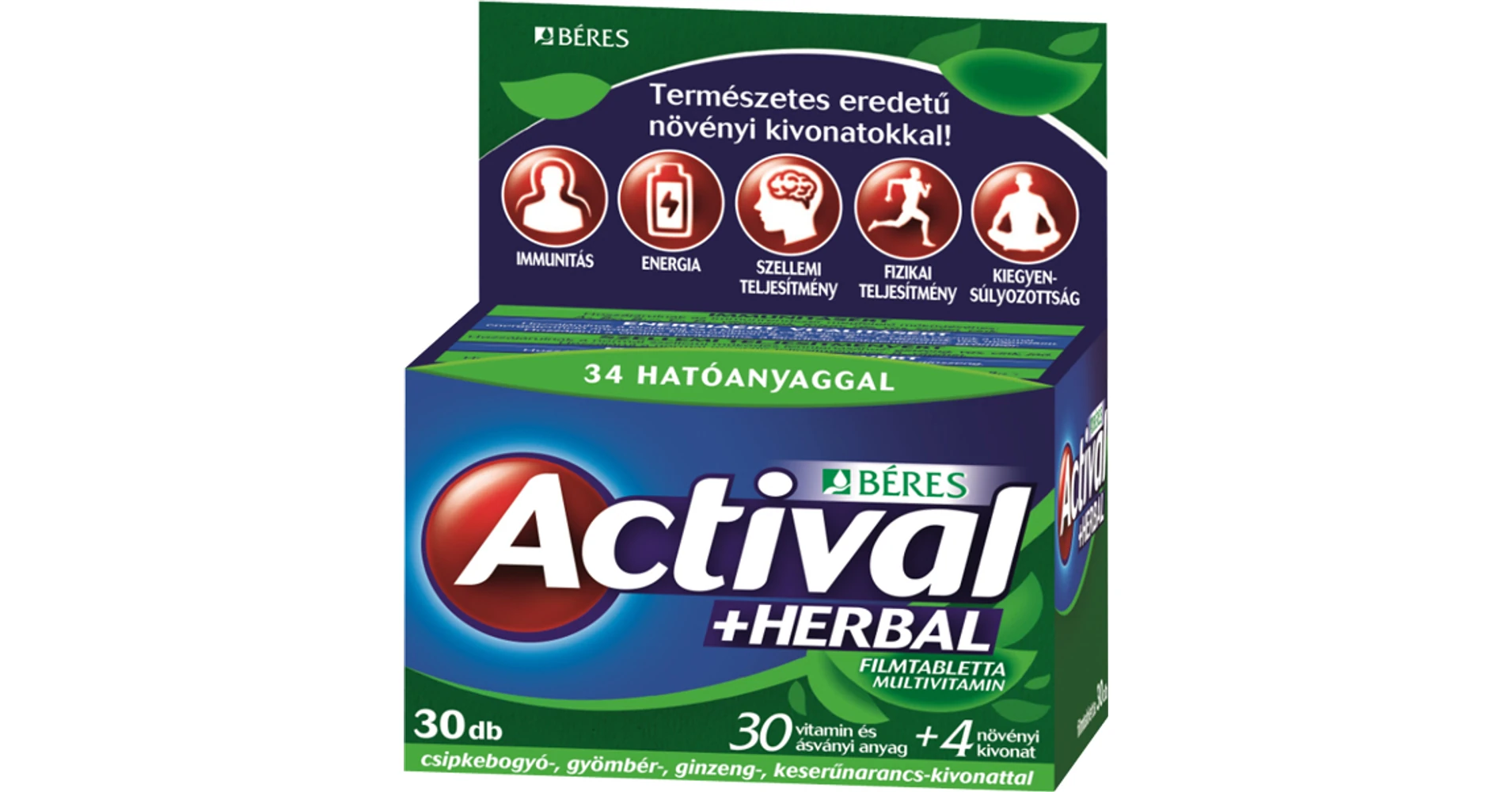 Actival +Herbal filmtabletta 30x