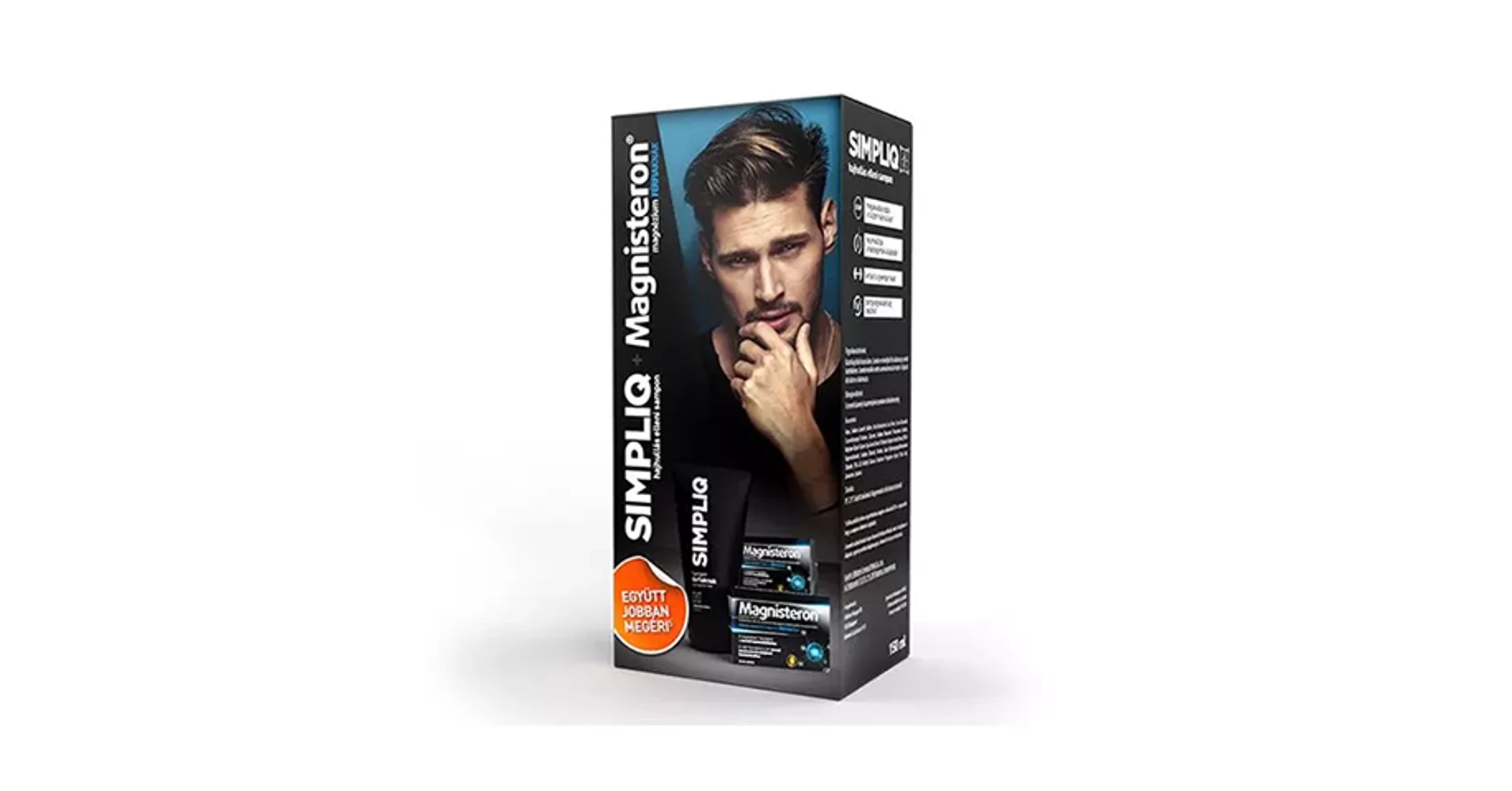 Magnisteron tabletta férfiaknak 2x30x + Simpliq hajhullás elleni sampon ...