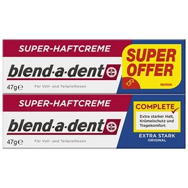 Blend-a-dent Complete mint extra erős műfogsorrögzítő krém   2x47g