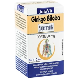 JutaVit Glinkgo Biloba Forte 80mg lágyzselatin kapszula 60x+10x
