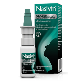 Nasivin Classic 0,5mg/ml tartósítószermentes oldatos orrspray 10ml