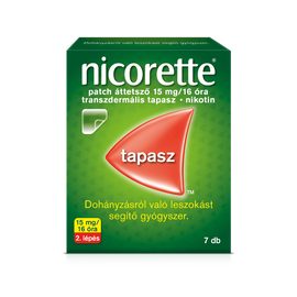 Nicorette® patch áttetsző 15 mg/16 óra transzdermális tapasz 7X