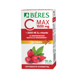 Béres C MAX 1500 mg RETARD filmtabletta csipkebogyó kivonattal + 3000 NE D3-vitamin