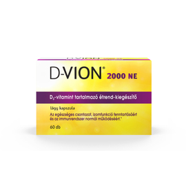 D-Vion 2000 NE D3-vitamint tartalmazó étrend-kiegészítő lágy kapszula 60X