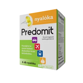 Predomit étrend-kiegészítő nyalóka gyömbérrel 6X