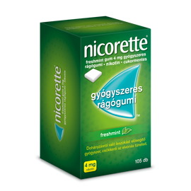 Nicorette® freshmint gum 4 mg gyógyszeres rágógumi 105X