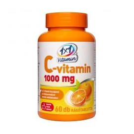 1x1 Vitamin C-vitamin 1000mg narancs ízű rágótabletta 60X