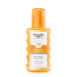 Eucerin Sun Sensitive Protect Színtelen napozó spray FF50 200ml