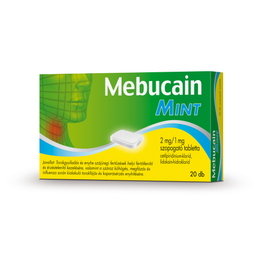 Mebucain Mint 2 mg/1 mg szopogató tabletta 20 db