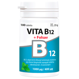 Vitabalans Vita B12 + Folsav szopogató tabletta 100X