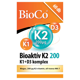 BioCo Bioaktív K2 K1 D3 komplex tabletta 60X