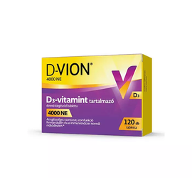 D-Vion 4000 NE D3-vitamint tartalmazó étrend-kiegészítő lágy kapszula 120X