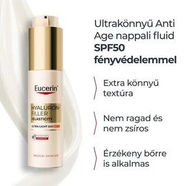 Eucerin Hyaluron-Filler + Elasticity ultrakönnyű nappali fluid SPF50+ 50ml