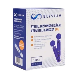 Elysium steril, biztonsági záras vérvételi lándzsa 30G - 100 db