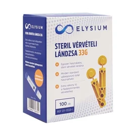 Elysium steril, extra vékony vérvételi lándzsa 33G - 100 db