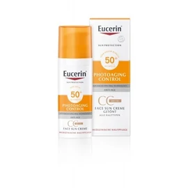 Eucerin Sun Photoaging Control napozókrém arcra színezett  medium árnyalat FF50 50ml Lejár: 2025.10.17
