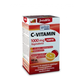 Jutavit C-Vitamin Forte 1000 mg rágótabletta +D3-vitamin +csipkebogyó kivonat 60X