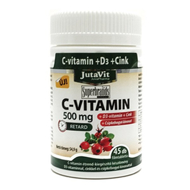 JutaVit C-vitamin 500mg filmtabletta csipkebogyó kivonattal + D3 vitaminnal 45x