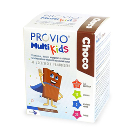 Provio Multi Kids Choco étrend-kiegészítő tejcsokoládé 30X