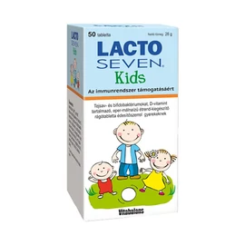 Lacto Seven Kids rágótabletta eper-málna 50X