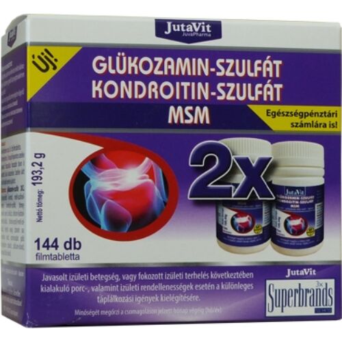 JutaVit Glükozamin-Szulfát Kondroition-Szulfát MSM Filmtabletta - 72 db