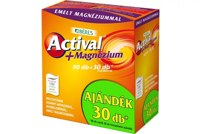 Béres Actival Plus magnézium filmtabletta 90x+30x