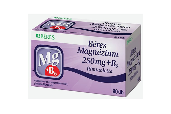 Béres Magnézium 250 mg+B6 filmtabletta 90x