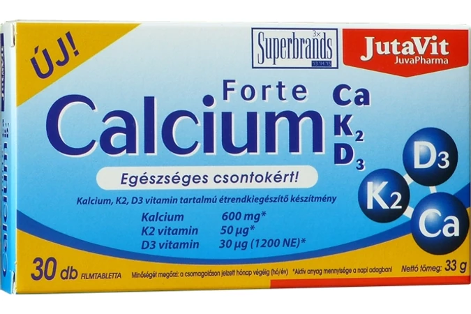 JutaVit Calcium Forte Ca/K2/D3 30x