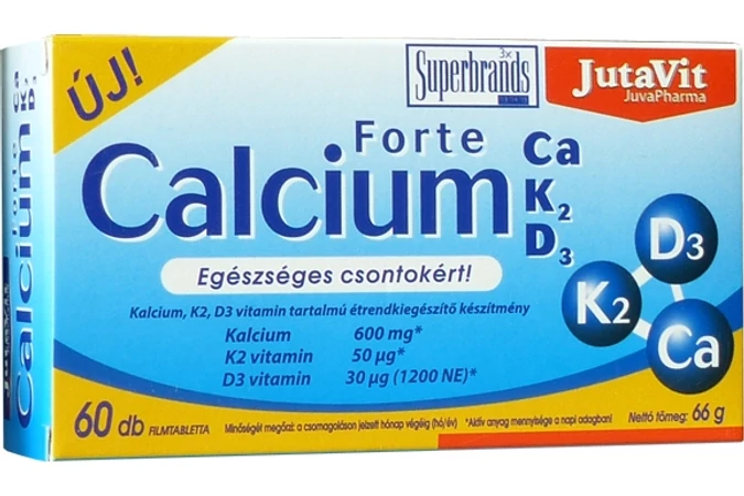 JutaVit Calcium Forte Ca/K2/D3 60x