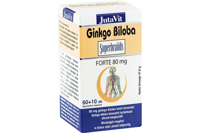 JutaVit Glinkgo Biloba Forte 80mg lágyzselatin kapszula 60x+10x