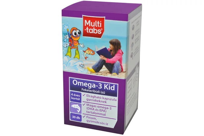 Multi-Tabs Kid Omega-3 feketeribizlis rágókapszula 30x