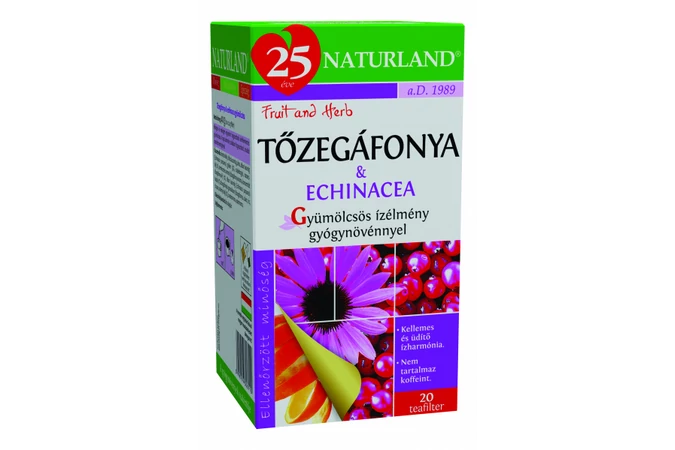 Naturland tőzegáfonya és echinacea gyógynövénytea 20x2g