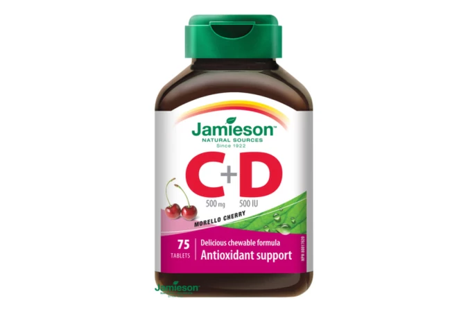 Jamieson C+D vitamin 500 mg szopogató tabletta 75X