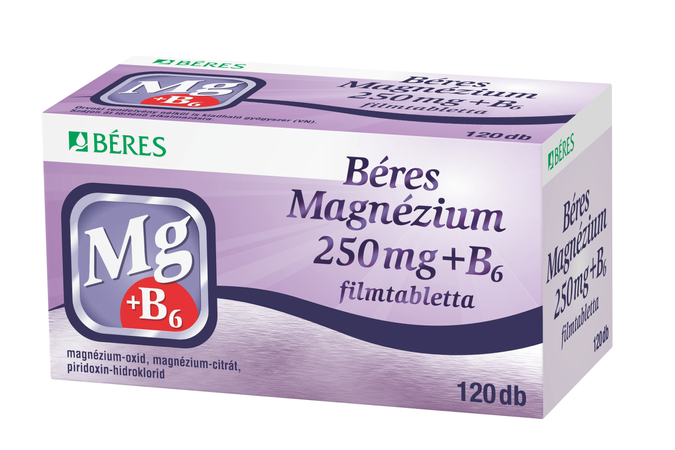 Béres Magnézium 250mg+B6 filmtabletta 120X