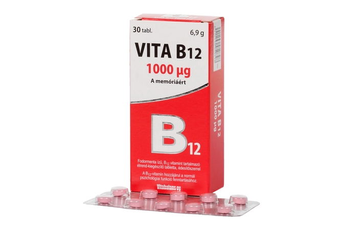 Vitabalans Vita B12 1000 mcg szopogató  tabletta 30X