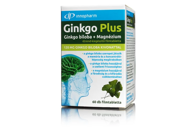 InnoPharm Ginkgo Plus Ginkgo biloba + Magnézium filmtabletta 60x