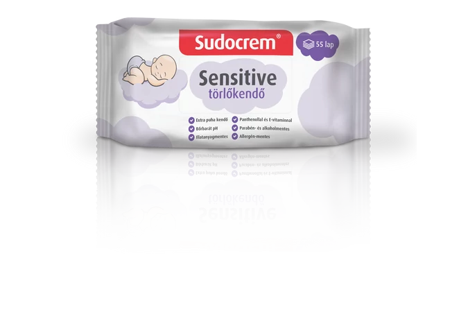 Sudocream sensitive nedves törlőkendő 55lap
