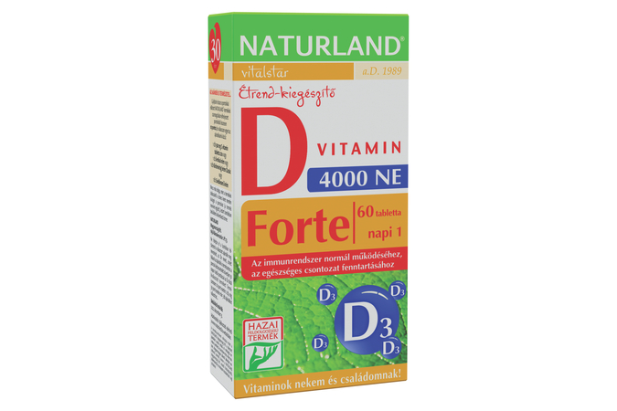 Naturland D-vitamin Forte tabletta 60X