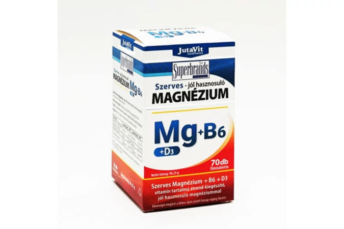 Jutavit szerves magnézium+B6-vitamin+D3-vitamin 70X