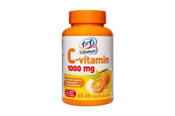1x1 Vitamin C-vitamin 1000mg narancs ízű rágótabletta 60X