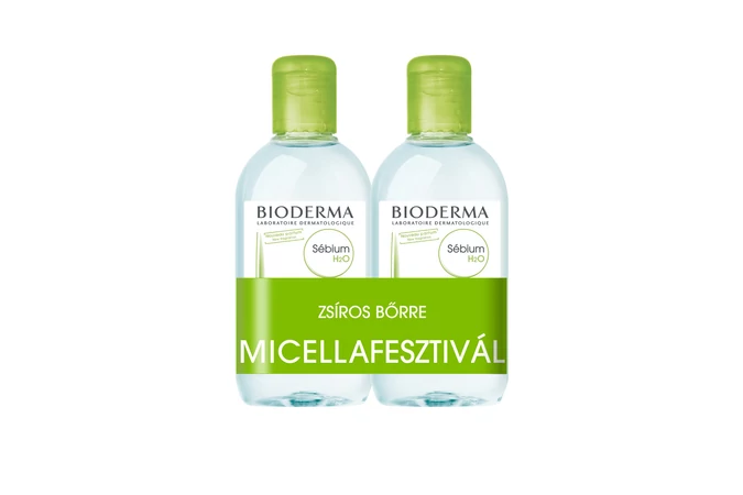 Bioderma Sébium H2O arc- és sminklemosó 250 ml+250 ml DUO PACK