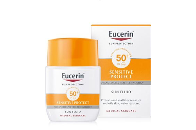 Eucerin Sun Sensitive Protect Mattító napozó fluid FF50+