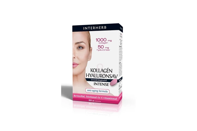 Interherb Kollagén &amp; Hyaluronsav Intense tabletta 30X