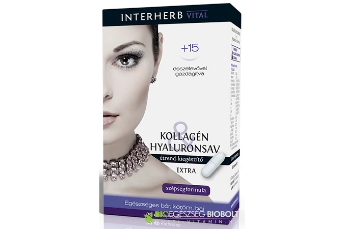 Interherb Kollagén & Hyaluronsav Szépségformula extra kapszula 30X