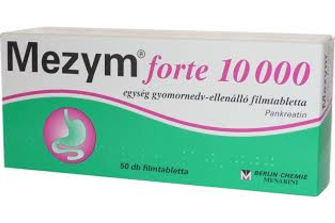 MEZYM FORTE® 10000 gyomornedv-ellenálló filmtabletta 50X