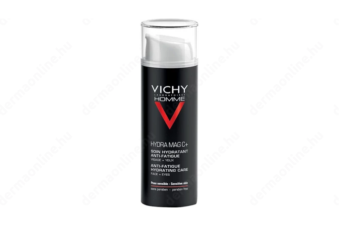 Vichy Homme Hydra Mag C+ hidratáló arckrém fáradtság ellen arcra és szemkörnyékre 50 ml