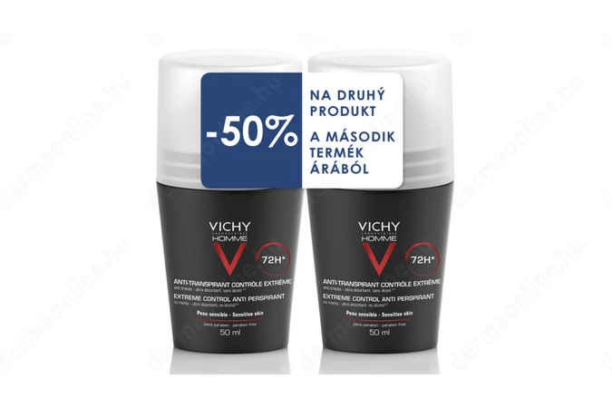 Vichy Homme dezodor 72 órás izzadásgátló (50ml+50ml) DUO PACK ÁLTALÁNOSSEO BEÁLLÍTÁSOKADATOKTULAJDONSÁGOKLINKEKMŰKÖDÉSAKCIÓKVEVŐCSOPORT ÁRAKTOVÁBBI KÉPEK (0)MATRICÁK Állapot:	 Rendelhető termék:	 Termék ár: A termék árának kiszámításához az ÁFA tartalmat 