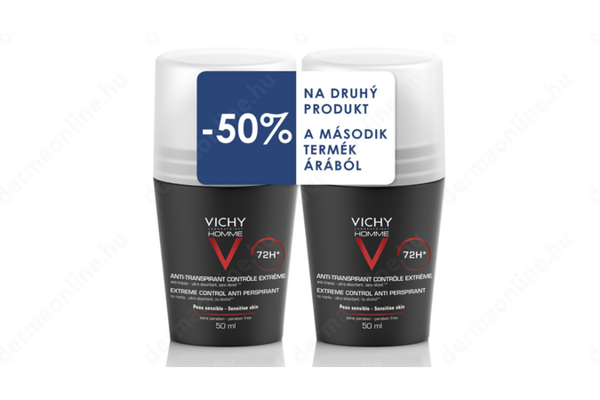 Vichy Homme dezodor 72 órás izzadásgátló (50ml+50ml) DUO PACK ÁLTALÁNOSSEO BEÁLLÍTÁSOKADATOKTULAJDONSÁGOKLINKEKMŰKÖDÉSAKCIÓKVEVŐCSOPORT ÁRAKTOVÁBBI KÉPEK (0)MATRICÁK Állapot:	 Rendelhető termék:	 Termék ár: A termék árának kiszámításához az ÁFA tartalmat 